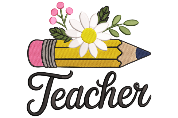 Floral Teacher Pencil
