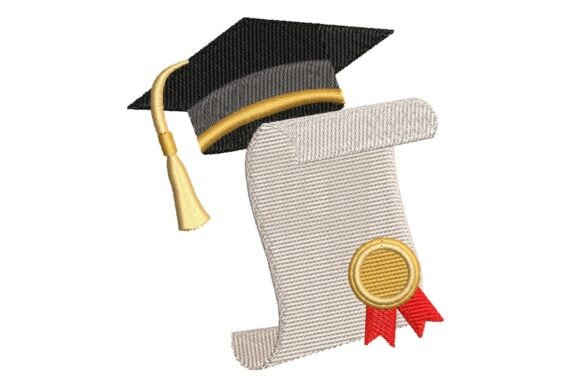 Graduation Diploma Embroidery Design