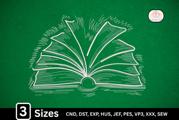 Line Art Book Lover Reading Open Book