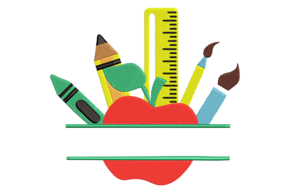 School Supplies Split Monogram