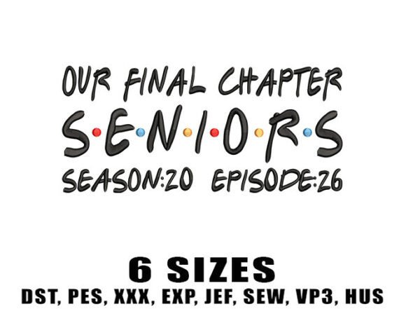 Seniors Friends Embroidery Design