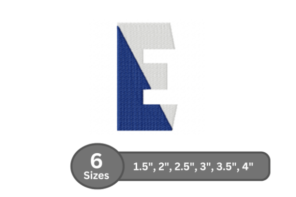 Twin Fill Alphabet - E